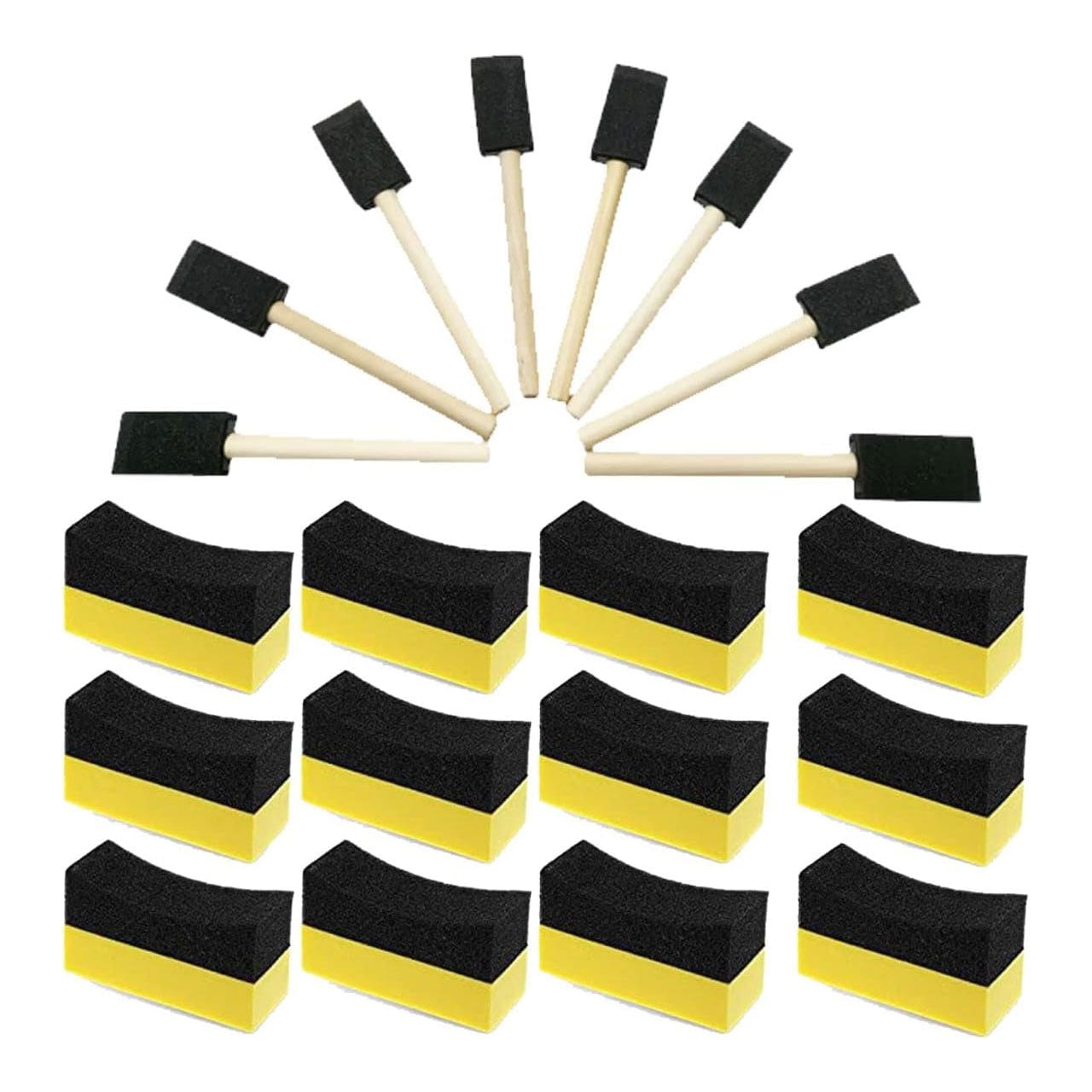 12PCS Tire Applicator Pads & Car AC Vent Cleaning Brush Kit