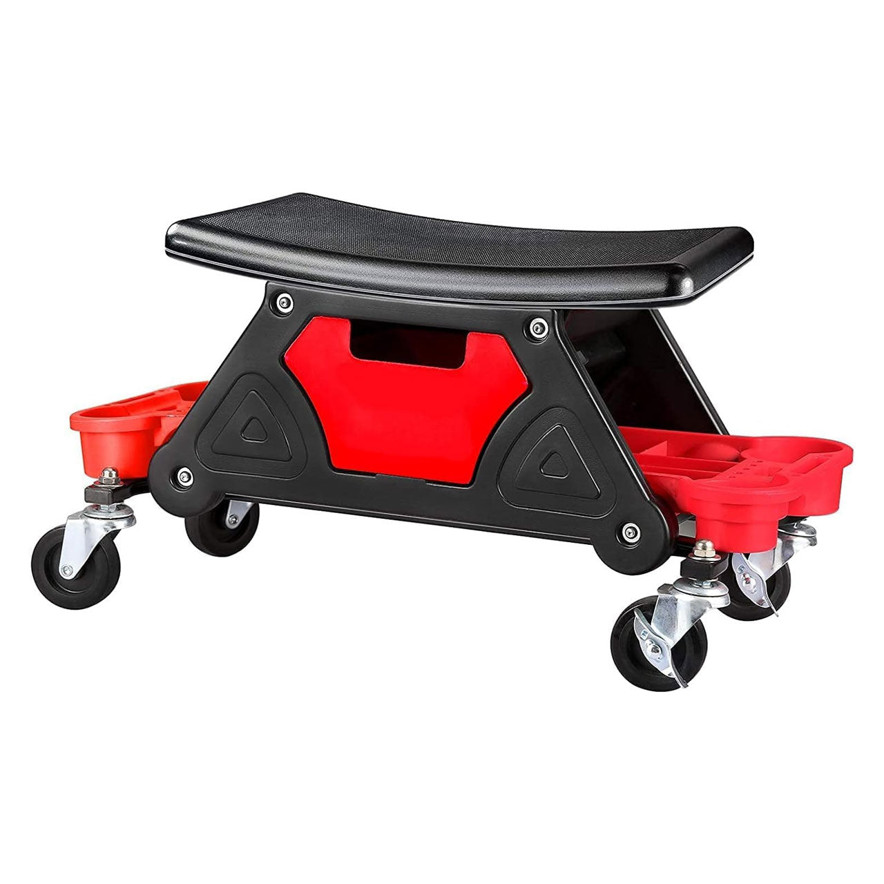 MGT Rolling Mechanic Stool with Wheels 300lbs Heavy Duty Creeper Seat