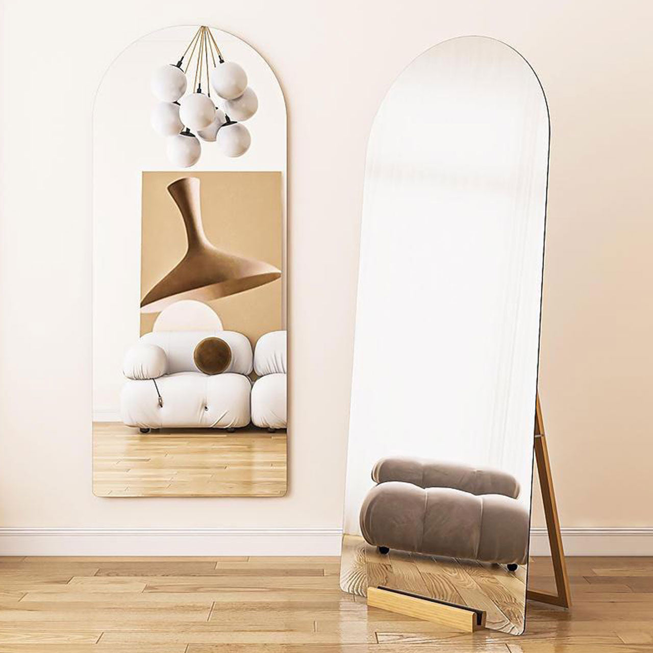 ARCH MIRROR FRAMELESS (with stand)